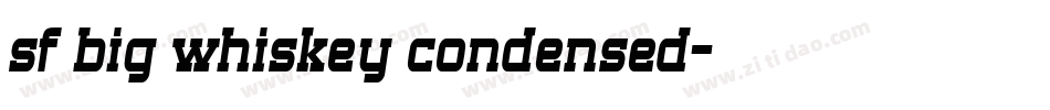sf big whiskey condensed字体转换